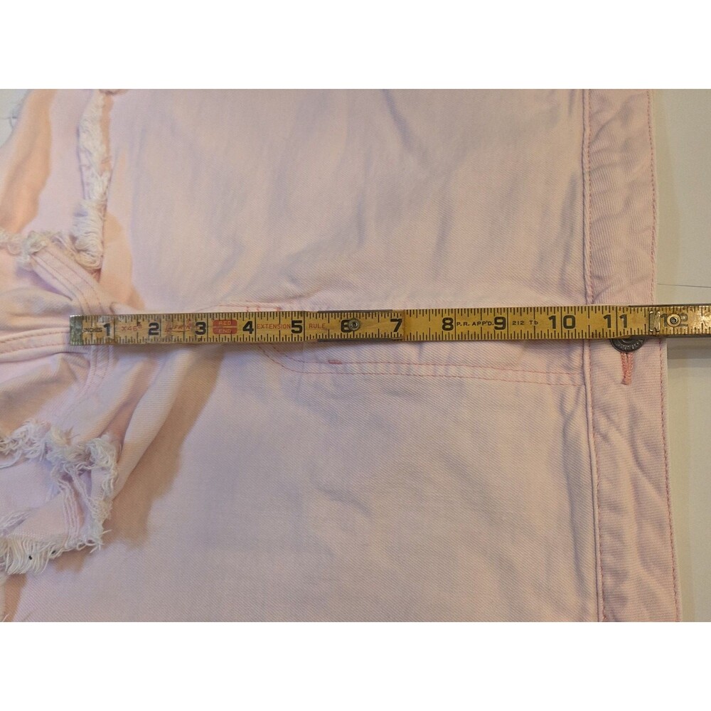 Old Navy Womens Plus Size 24W Pink OG High Rise Frayed Hem Denim Shorts Summer - Picture 7 of 8